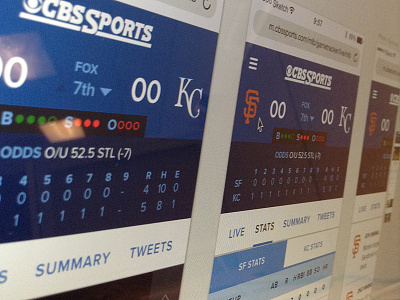 MLB Gametracker 2015 (Mobile View) baseball cbssports design gametracker mlb mobile product design responsive scores sports ui design ux design