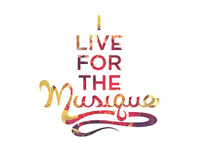 I Live For The Musique design french hand written lettering moleskine music musique typography