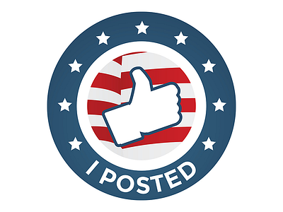 I Posted america democrat design election funny post republican retro satire social media stickers vote