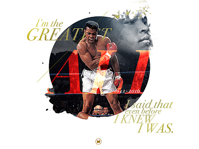 Ali Tribute ali boxer butterflies design digital art fighter muhammad ali the greatest tribute typography