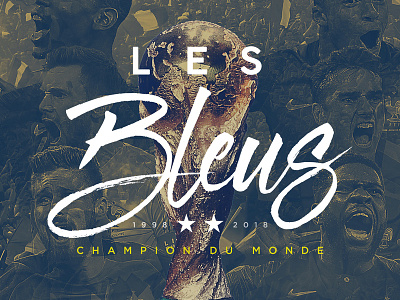 Les Bleus fifa football france graphic design les bleu soccer sports graphics typography world cup
