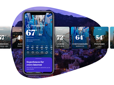 Weather Plans app animation app cities forecast ios location mobile personalization principle principle app sketch travel ui design ux weather weather app