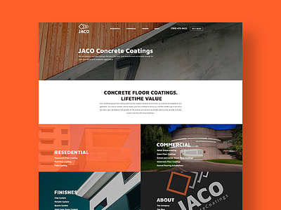 Jaco Coatings Website and Branding branding design flat graphic design logo minimal typography ui web website