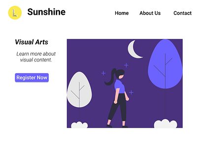 Sunshine homepage landingpage minimalism simple ui ux visual art web website design