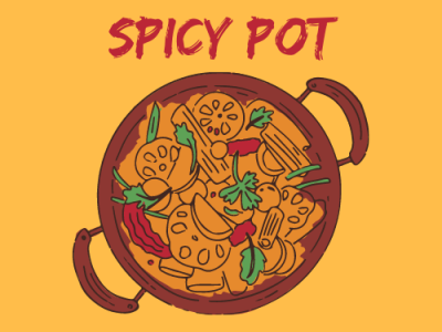 Spicy Pot food logo logo design mala xiang guo