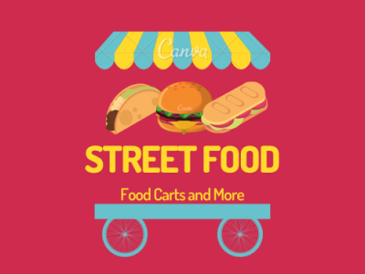 Street Food canva canva template hamburger logo logo design street food