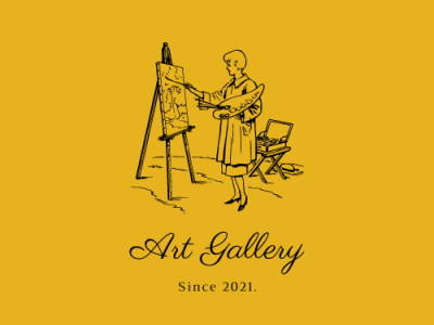 Art Gallery art artist artwork canva canva template logo logo design
