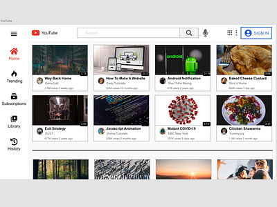 YouTube adobe xd clone web design youtube