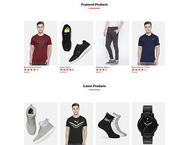 Red Store Ecommerce Website ecommerce ecommerce shop html css products web design