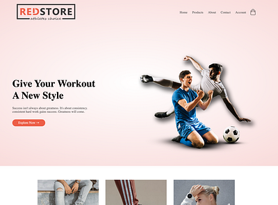 Red Store Ecommerce Website ecommerce ecommerce shop home page html css landing design web design