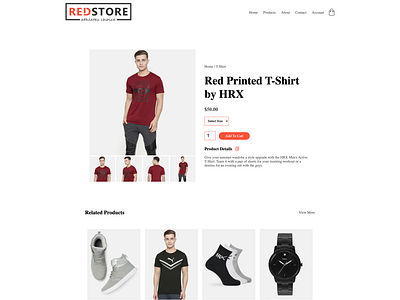 Red Store Ecommerce Website