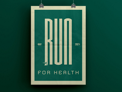 Run Retro Poster creative creative design illustration minimal poster poster art typography