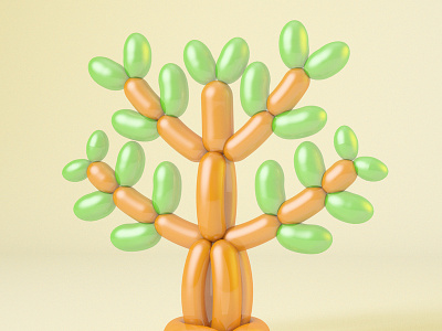 Quina Tree balloon balloon art minimal symbol synthesis tree