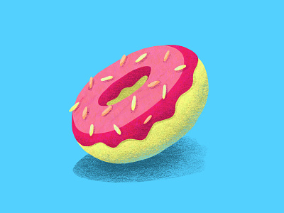 NYC Donut donut dough illustration sprinkles strawberry