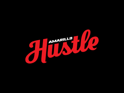 Amarillo Hustle Script 2 amarillo baseball hustle sports typography