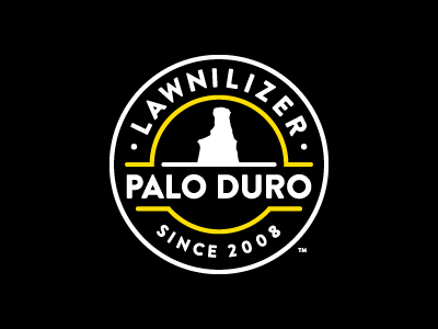 Palo Duro Lawnilizer amarillo brand lawn logo logo design texas