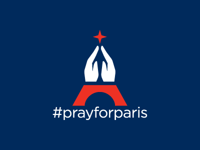 Pray for Paris eiffel france french logo paris tower