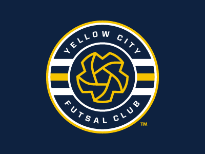 Yellow City Futsal Club amarillo ball club crest futsal rose roundel soccer yellow
