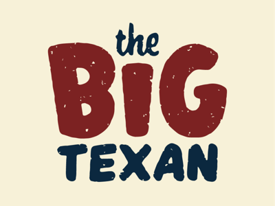 The Big Texan amarillo beef logo retro steak texas