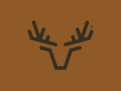 Outdoor Adventures deer horn line logo thick
