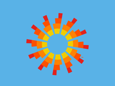 House of Sun Tanning Salon logo orange ray red solar sun yellow