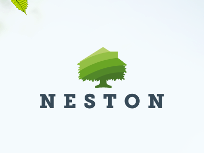 NESTON building developer flat home house leafs logo tree