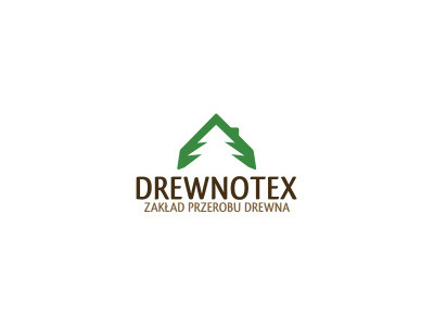 Drewnotex logo home house logo tree wood