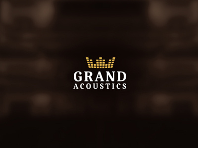 Logo proposal acoustic aplifier bar bars rown soud