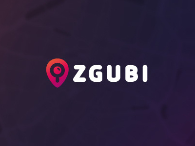ZGUBI logo (lost & found) found glass lost magnificient map mark marker place search zgubi