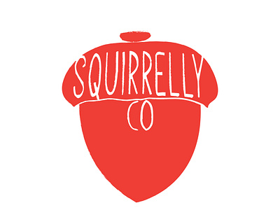 Squirrelly Co comedy logo logo design nut orange