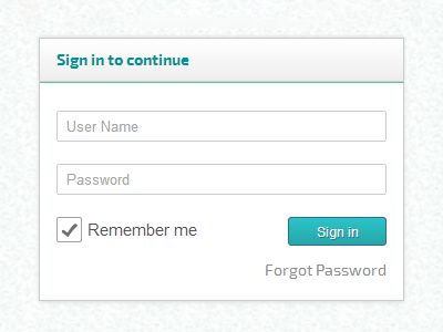 sign in - login button design field form interface login ocean green signin ui