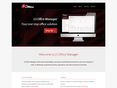 Web Layout app layout mac monitor red ui web website
