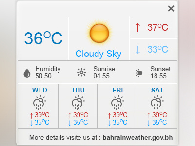 Weather Popup gray popup ui weather