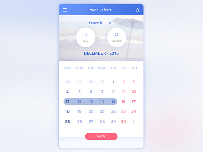 Vacation & Leave Plan - UX, UI