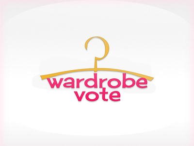 Logo - wardrobe vote design illustration logo pink typography vote wardrobe