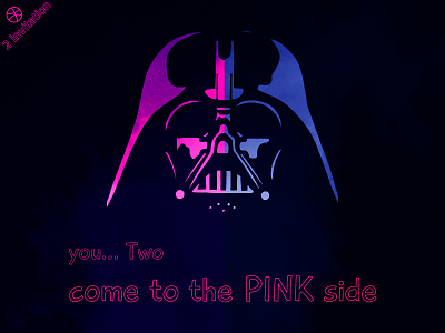 2X Dribbble Invitation, come to Dark side ... pink side