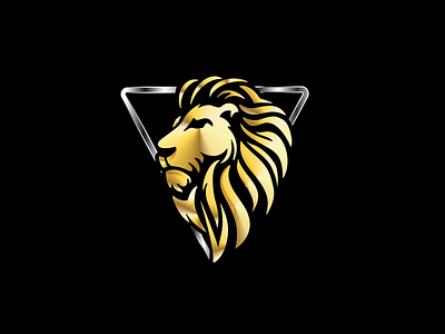 lion gold logo branding icon illustration logo