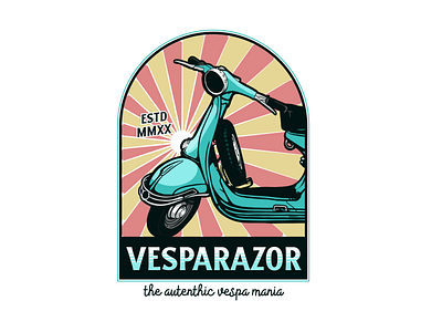 VESPA RAZOR classic illustration motorrider vespa vesparider vintage