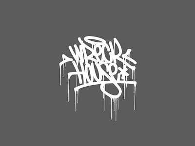 WreckHouse Handstyle branding graffiti identity illustrator logo mark type typography