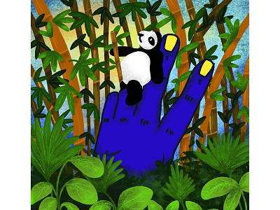 Hooman Bond 03 - PANDA animal illustration bamboo hand illustration illustration indianillustrator panda procreate