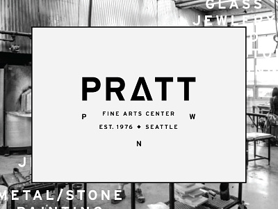 PFAC art school arts branding heritage historic logo metal working pnw pratt seattle university