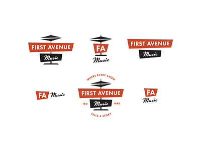 First Avenue Music / Rebrand announcement branding branding design branding identity collateral collateral design design favicon first avenue music logo logos marks music responsive logos