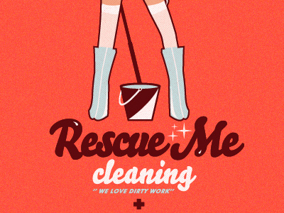 Rescue Me Cleaning arizona branding cleaning dirt hot nurses identity logo phoenix rescue retro