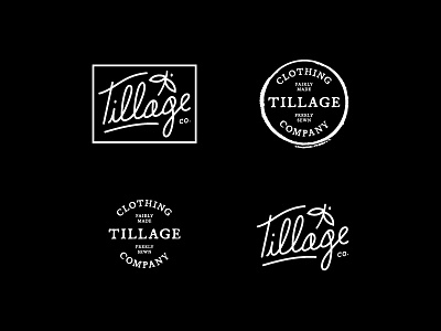 Tillage Clothing Co. badges branding clothing company logos stamps tillage
