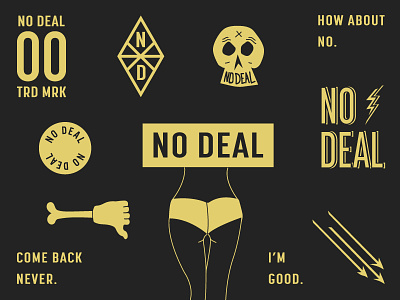 No Deal 00 arrows bones branding logos marks no deal skulls trade mark