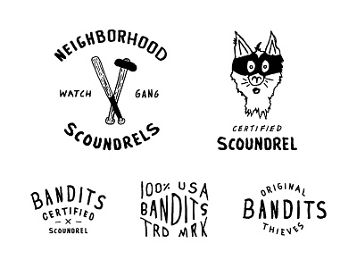 Certified Scoundrels ® badge bandits branding certified logo mark original scoundrel