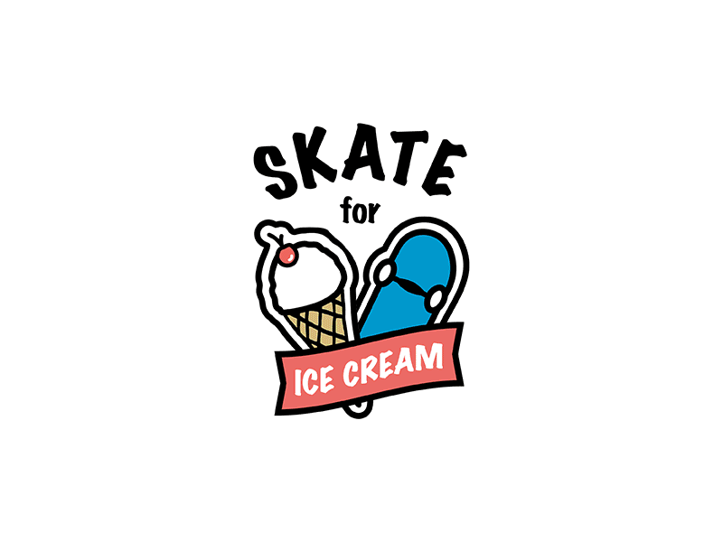 Skate for Ice Cream branding ice cream logos skateboarding