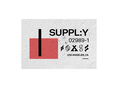 Supply | Los Angeles layout print symbols texture typography