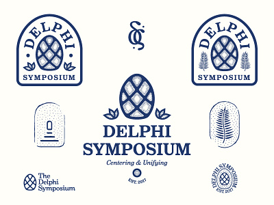 The Delphi Symposium branding logos typography