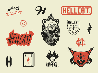Hellcat Manufacturing Co. branding california hellcat logos los angeles typography